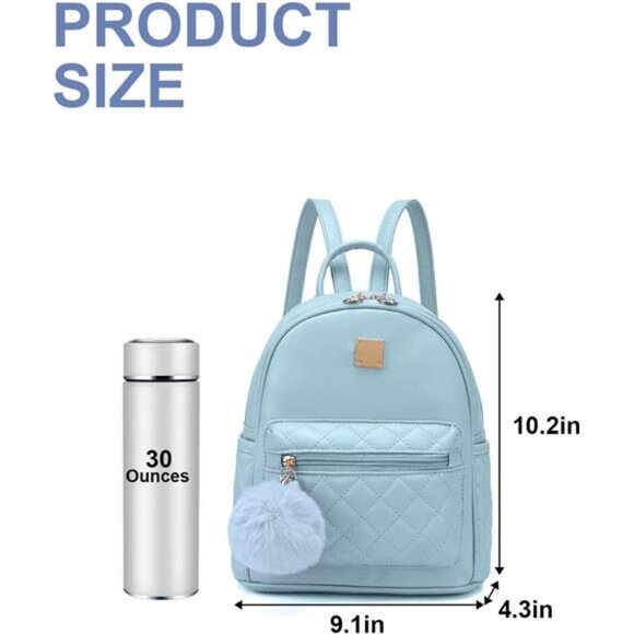 Girls Fashion Mini Backpack Purse Small Cute Plaid Leather Women Backpacks main image 4